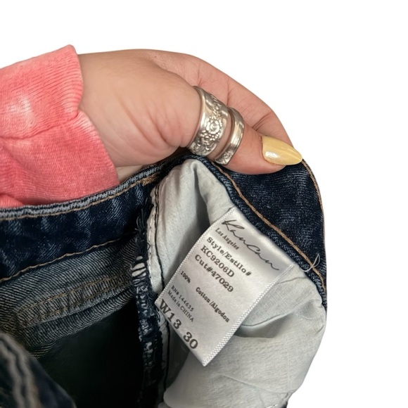 KanCan Denim Distressed Women's Shorts size 13/W30 - Picture 3 of 7